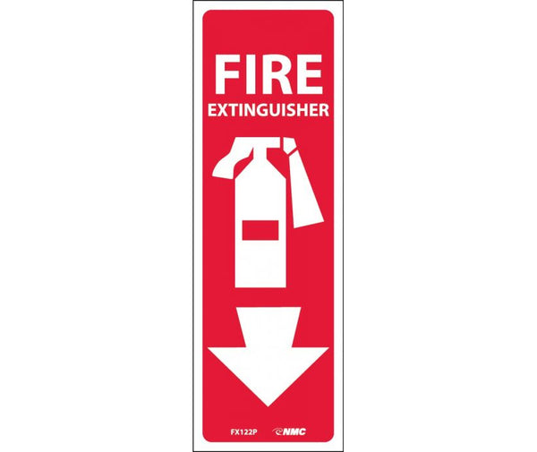 FIRE EXTINGUISHER (VERTICAL), 12X4, RIGID PLASTIC
