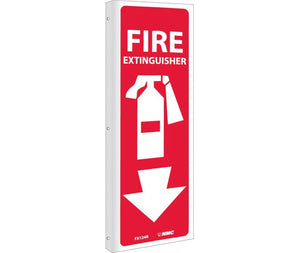 FIRE EXTINGUISHER (VERTICAL), (DBL FACED FLANGED), 12X4, RIGID PLASTIC