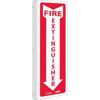 FIRE EXTINGUISHER, (VERTICAL) FLANGED, DOUBLE SIDED, 12X4, RIGID PLASTIC