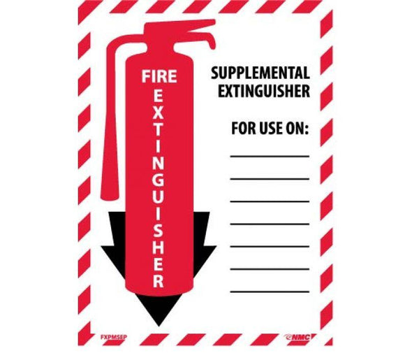 SUPPLEMENTAL EXTINGUISHER, 12X9, PS VINYL