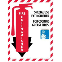 SPECIAL USE EXTINGUISHER FOR COOKING GREASE FIRES, 12X9, PS VINYL
