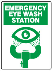 Emergency Eye Wash Station With Graphic Signs | G-1623