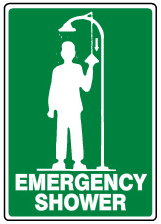 Emergency Shower With Graphic Signs | G-1631