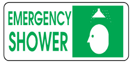 Emergency Shower With Graphic Signs | G-1638
