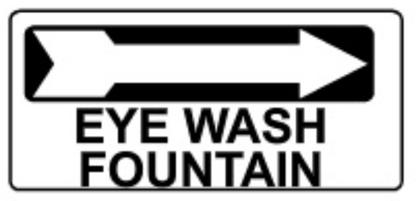 Eye Wash Fountain Right Arrow Signs | G-1713