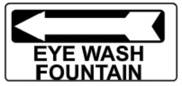 Eye Wash Fountain Left Arrow Signs | G-1714