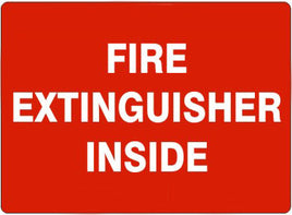 Fire Extinguisher Inside White On Red Signs | G-2642