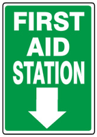 First Aid Station Down Arrow Signs | G-2678