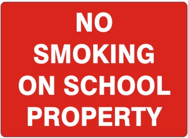 No Smoking On School Property Signs | G-4863
