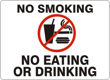 No Smoking No Eating Or Drinking Signs | G-4869