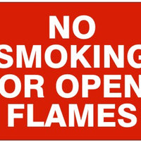No Smoking Or Open Flames Signs | G-4877