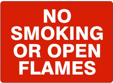 No Smoking Or Open Flames Signs | G-4877