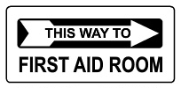 This Way To First Aid Room Right Arrow Signs | G-8134