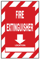 Fire Extinguisher Down Arrow Location Signs | G-9922