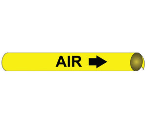 PIPEMARKER STRAP-ON, AIR B/Y, FITS 8"-10" PIPE