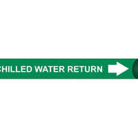 PIPEMARKER STRAP-ON, CHILLED WATER RETURN W/G, FITS 8"-10" PIPE
