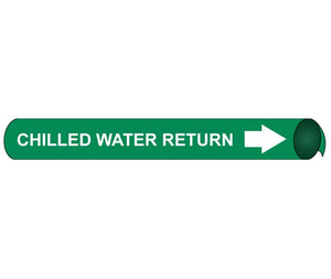 PIPEMARKER STRAP-ON, CHILLED WATER RETURN W/G, FITS 8"-10" PIPE