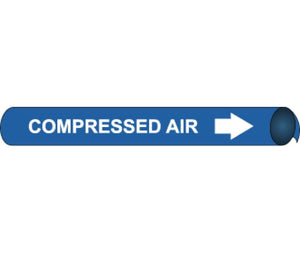 PIPEMARKER STRAP-ON, COMPRESSED AIR W/B, FITS 8"-10" PIPE