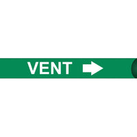 PIPEMARKER STRAP-ON, VENT W/G, FITS 8"-10" PIPE