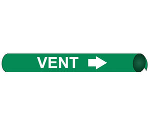 PIPEMARKER STRAP-ON, VENT W/G, FITS 8"-10" PIPE