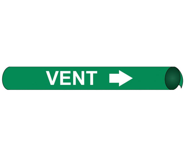 PIPEMARKER STRAP-ON, VENT W/G, FITS 8