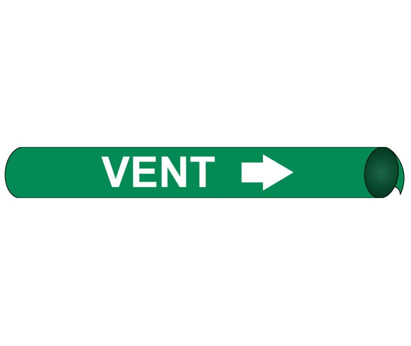 PIPEMARKER STRAP-ON, VENT W/G, FITS 8