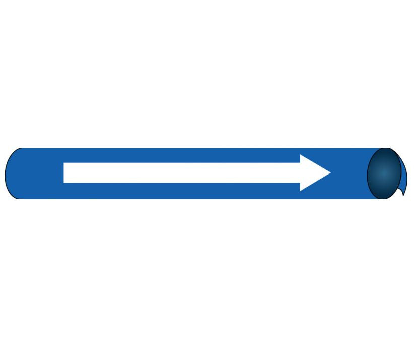 PIPEMARKER STRAP-ON, DIRECTION ARROW W/B, FITS 8