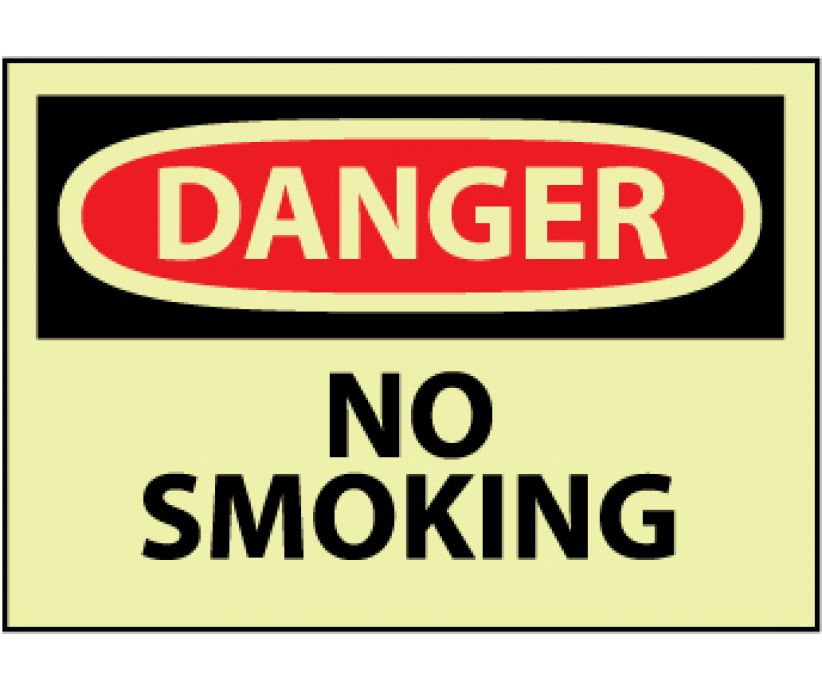 DANGER, NO SMOKING, 10X14, PS VINYLGLOW