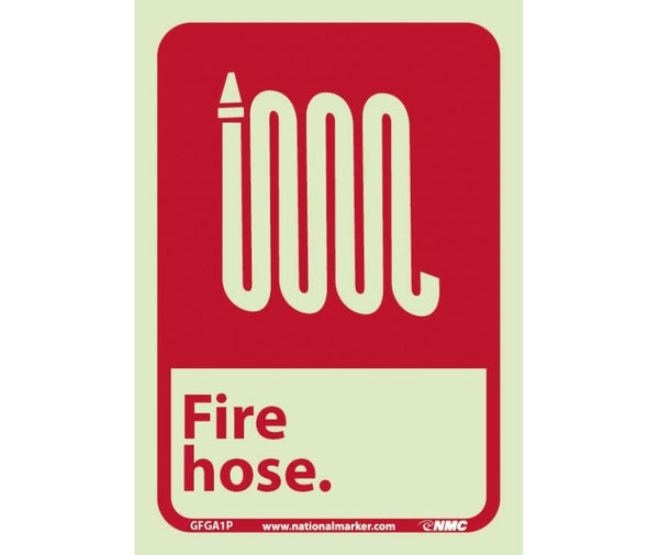 FIRE, FIRE HOSE, 10X7, RIGID PLASTICGLOW