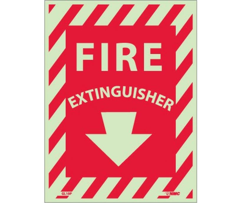 FIRE EXTINGUISHER, 12X9, PS GLOW