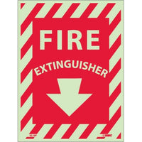 FIRE EXTINGUISHER, 12X9, GLOW RIGID