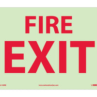 FIRE, FIRE EXIT, 10X14, RIGID PLASTICGLOW