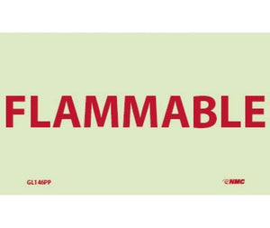 FIRE, FLAMMABLE, 3X5, PS VINYLGLOW