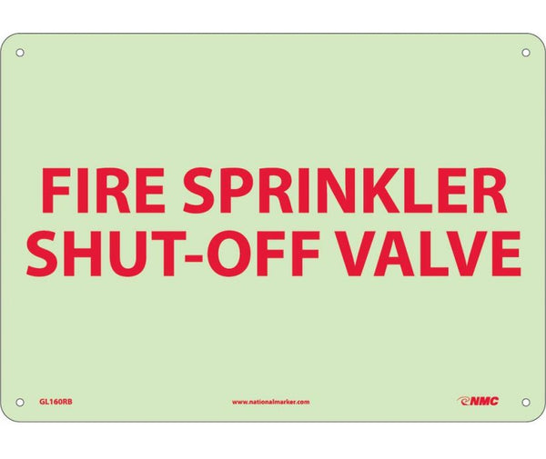 FIRE, FIRE SPRINKLER SHUT-OFF VALVE, 10X14, RIGID PLASTICGLOW