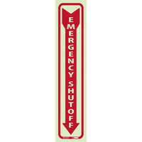 FIRE, EMERGENCY SHUT OFF, 18X4, RIGID PLASTICGLOW