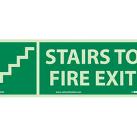 STAIRS TO FIRE EXIT  (W/ GRAPHIC), 5X14, GLOW RIGID