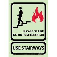 IN CASE OF FIRE DO NOT USE. . ., 14X10, PS GLOW