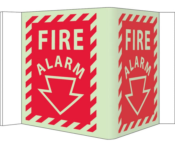 FIRE, VISI, FIRE ALARM, 6X9, GLOW