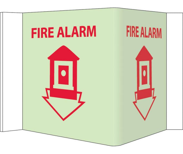 FIRE, VISI, FIRE ALARM, 6X9, GLOW