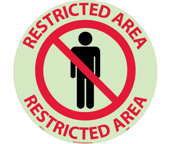 WALK ON FLOOR SIGN, GLOW, 17