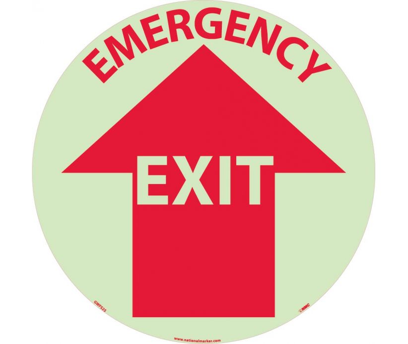 WALK ON FLOOR SIGN, GLOW, 17