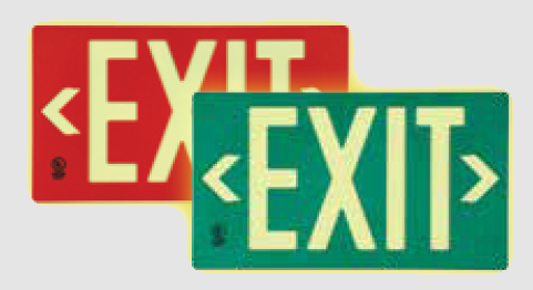 Ultra-Glow™ Safety Sign: Exit (Plastic Case) | PLW412 - PLW419