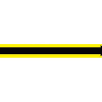 PIPEMARKER, PS VINYL, DIRECTIONAL ARROWS, YELLOW, PERF AT 4",  2IN X 18YD RL