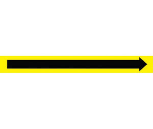 PIPEMARKER, PS VINYL, DIRECTIONAL ARROWS, YELLOW, PERF AT 4",  2IN X 18YD RL
