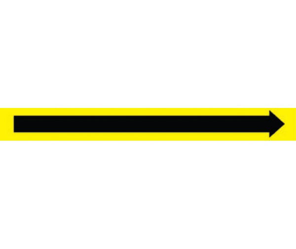 PIPEMARKER, PS VINYL, DIRECTIONAL ARROWS, YELLOW, PERF AT 4