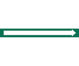 PIPEMARKER, PS VINYL, DIRECTIONAL ARROWS, GREEN, PERF AT 4", 2IN X 18YD RL
