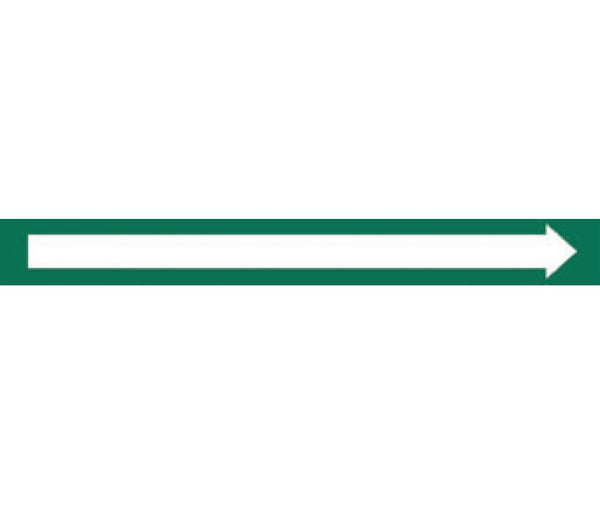 PIPEMARKER, PS VINYL, DIRECTIONAL ARROWS, GREEN, PERF AT 4