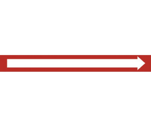 PIPEMARKER, PS VINYL, DIRECTIONAL ARROWS, RED, PERF AT 4