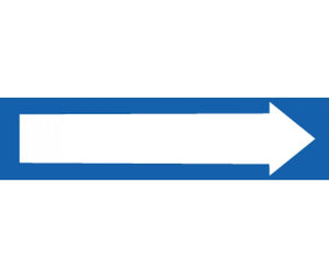 PIPEMARKER, PS VINYL, DIRECTIONAL ARROWS, BLUE, PERF AT 4", 2IN X 18YD RL