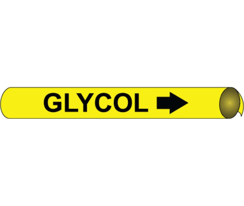 PIPEMARKER STRAP-ON, GLYCOL B/Y, FITS OVER 10